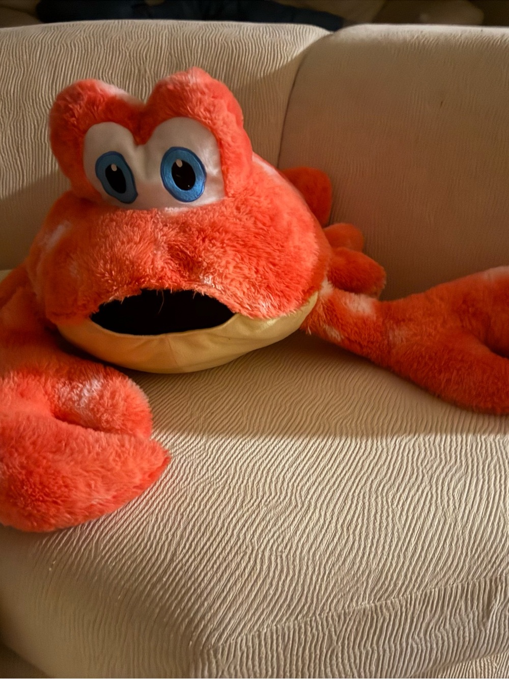 Plush Orange Crab Fish Bed Cover for Pets